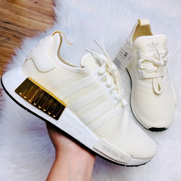 white and gold nmd womens